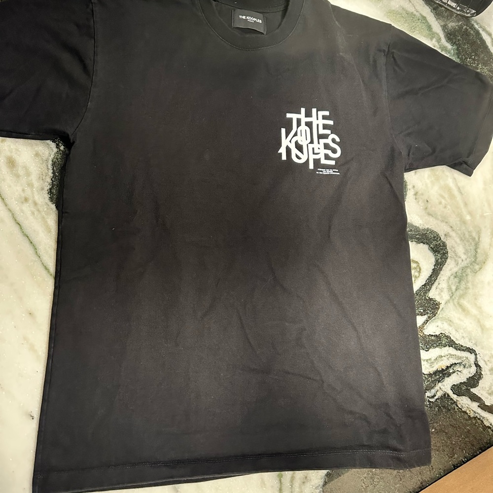 The kooples black and white side logo short sleeve  T-shirt size small